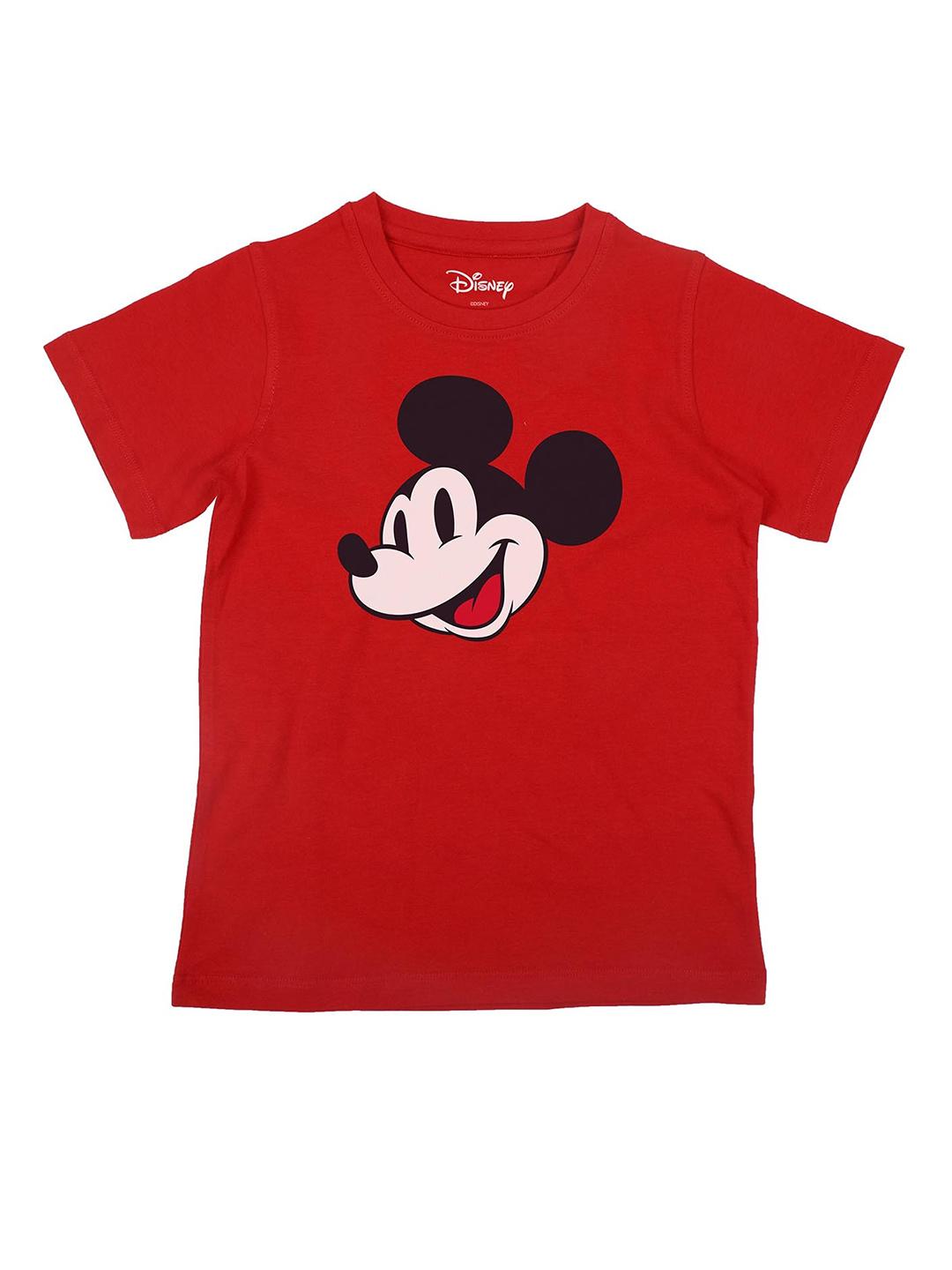 Buy Disney by Wear Your Mind Boys Red Mickey Mouse Printed T-shirt