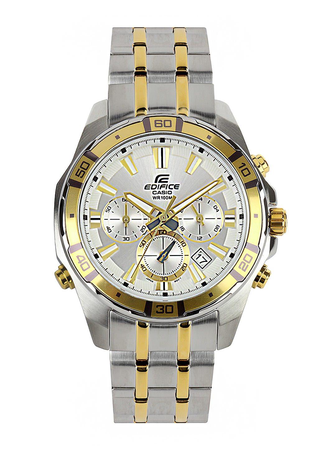 Buy Casio Edifice Men Silver-Gold Analogue Watches (EX176) EFR