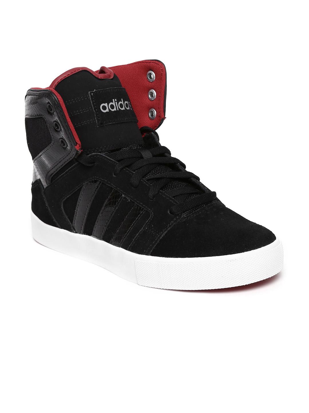 Buy ADIDAS NEO Men Black Hitop Mid Suede Casual Shoes Casual