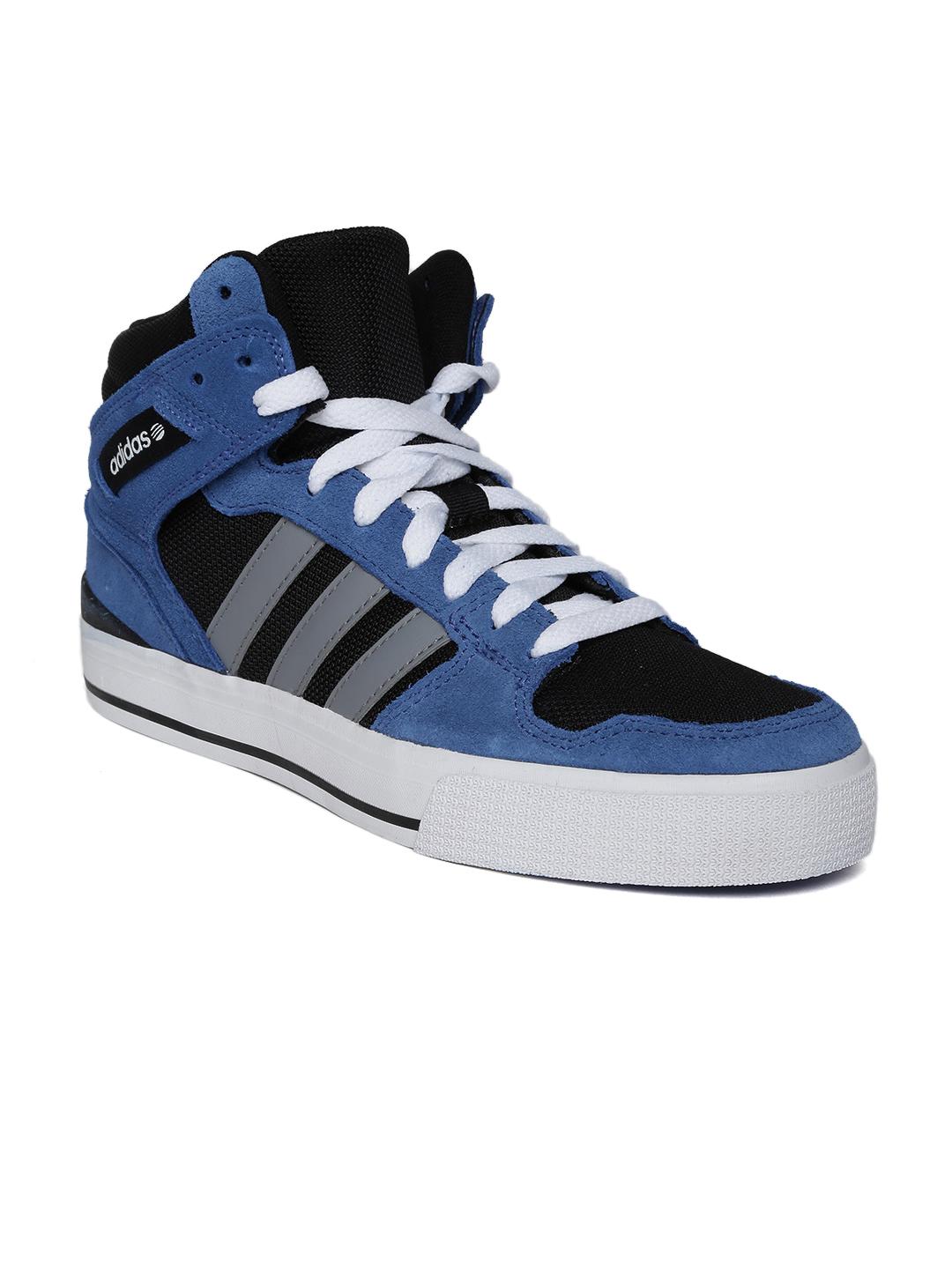 Buy ADIDAS NEO Men Blue Black Hoops ST MID Casual Shoes Casual - Main Image