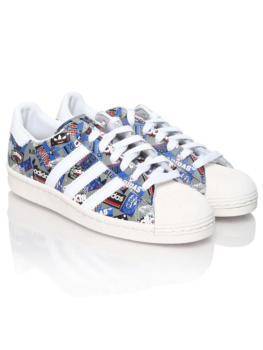Buy ADIDAS Originals Men Grey White Printed Superstar 80s