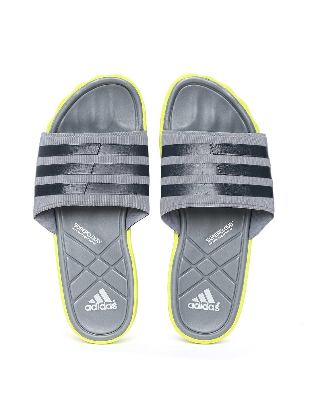 Flip Flops Adipure Slides ADIDAS Men Grey Adipure Slide Flip-Flops