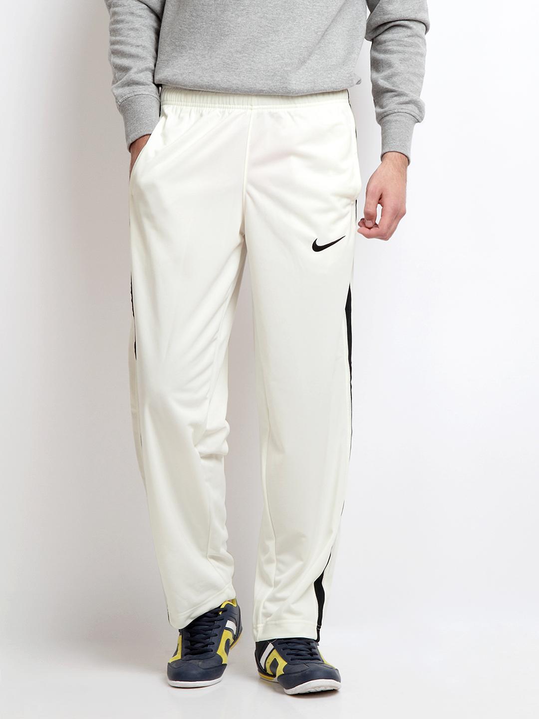 nike cricket white track pants