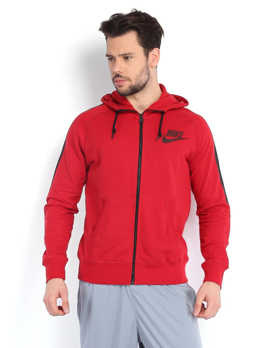 Zip Hoodie Red Mens Nike Jacket Red Mens Nike Jacket Outlet