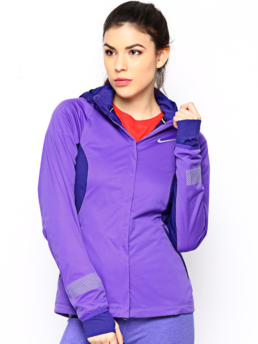 nike windbreaker women purple
