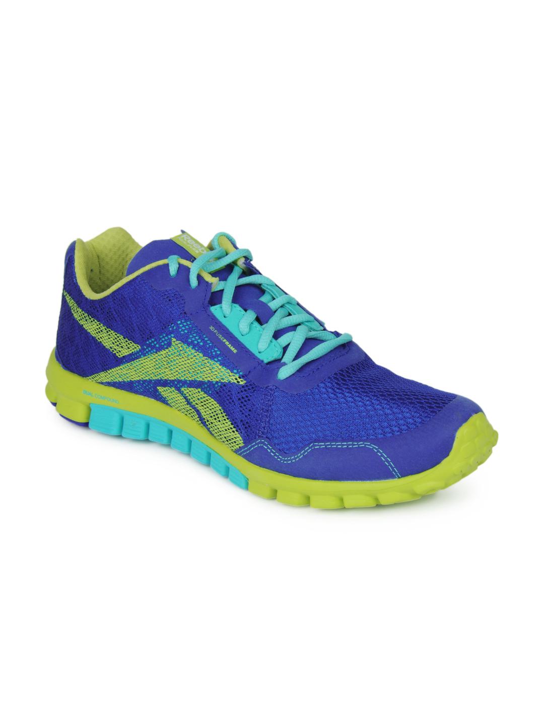 Buy Reebok Men Blue Green Realflex Run Sports Shoes Sports