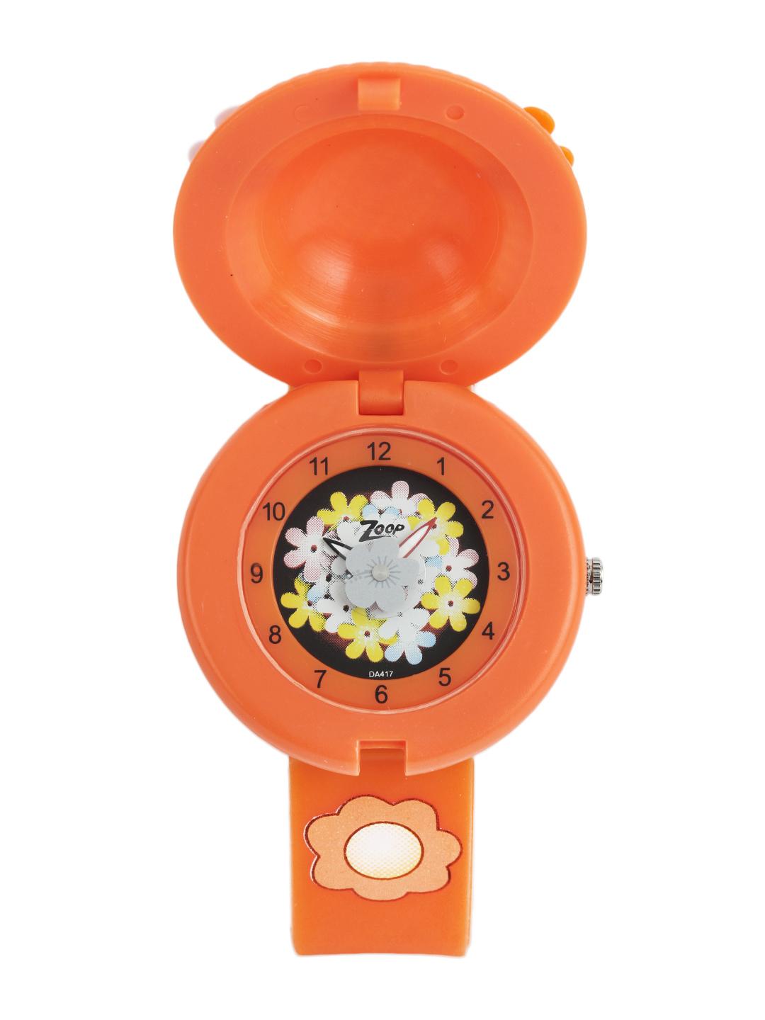 Buy Zoop Quartz Analog With Orange Dial Watch For Girls