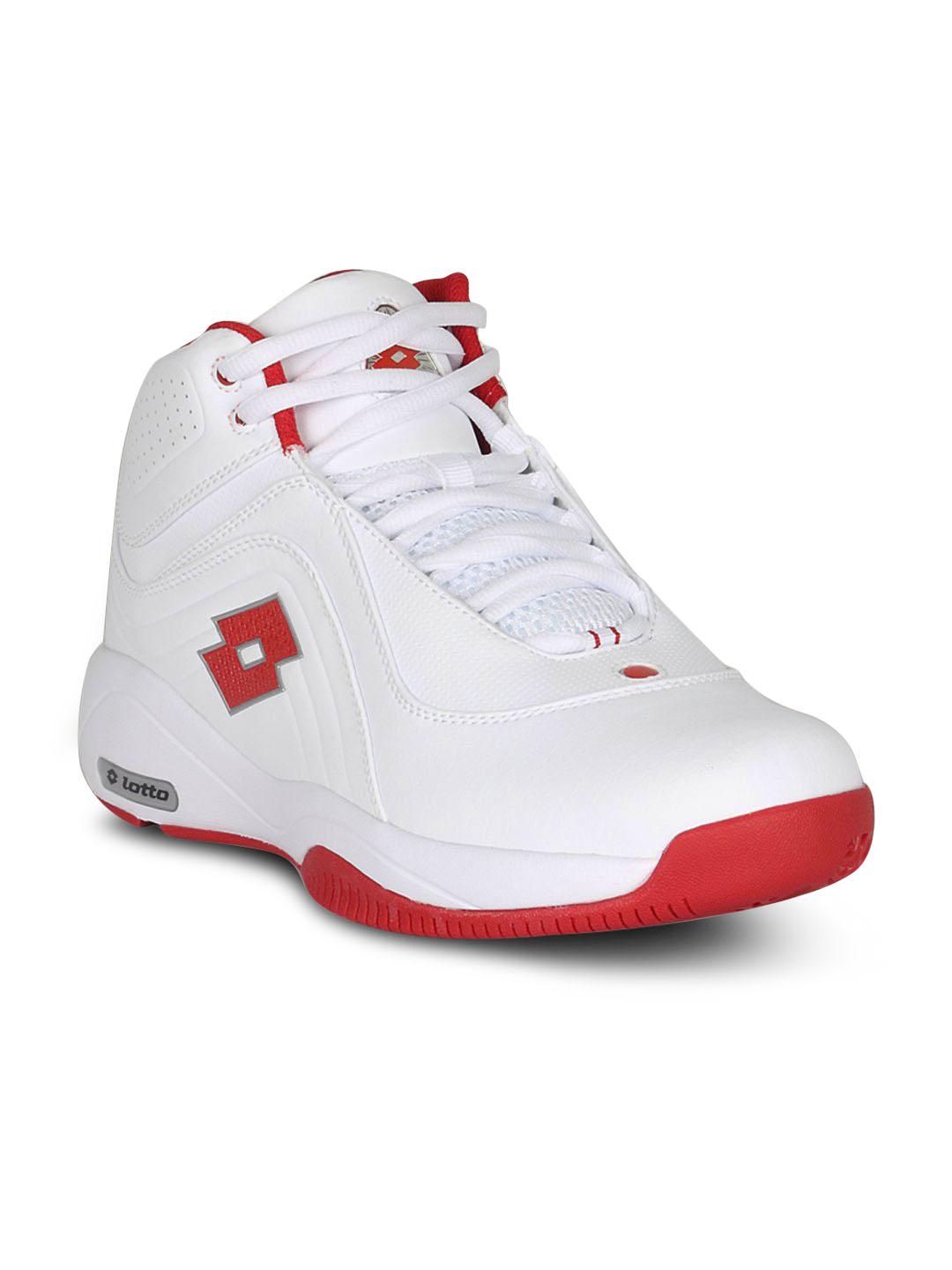Buy Lotto Men's Basketball White Red Shoe Sports Shoes for Men