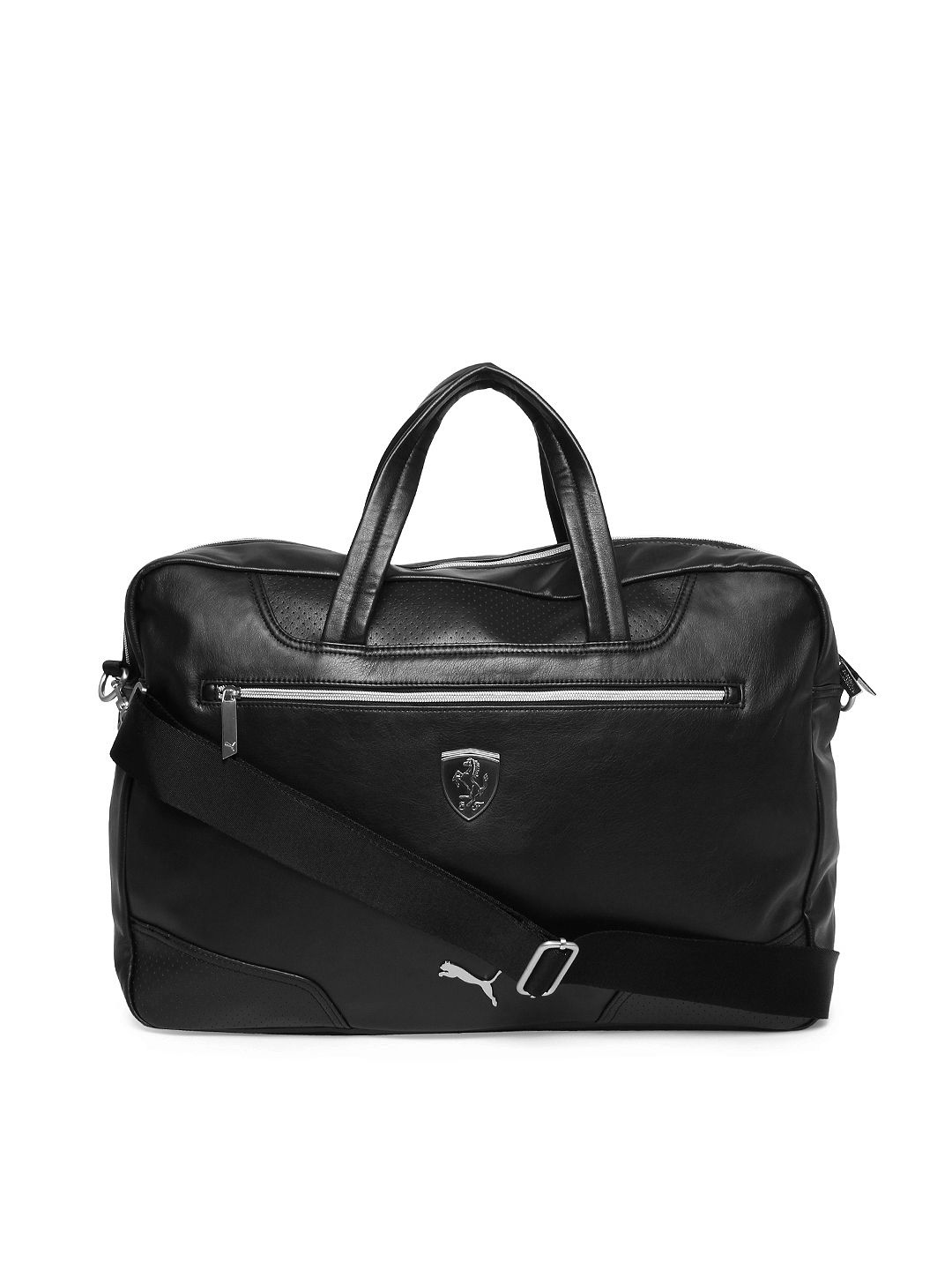 puma unisex black duffle bag