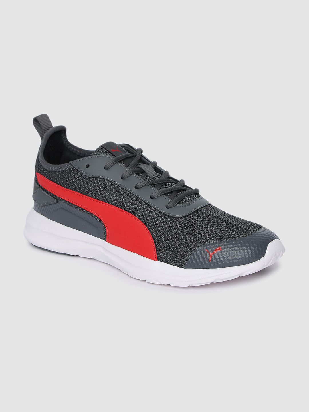 Puma Men Grey & Red Manitoba IDP Running Shoes