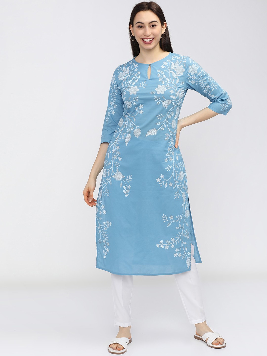 Vishudh Floral Kurta