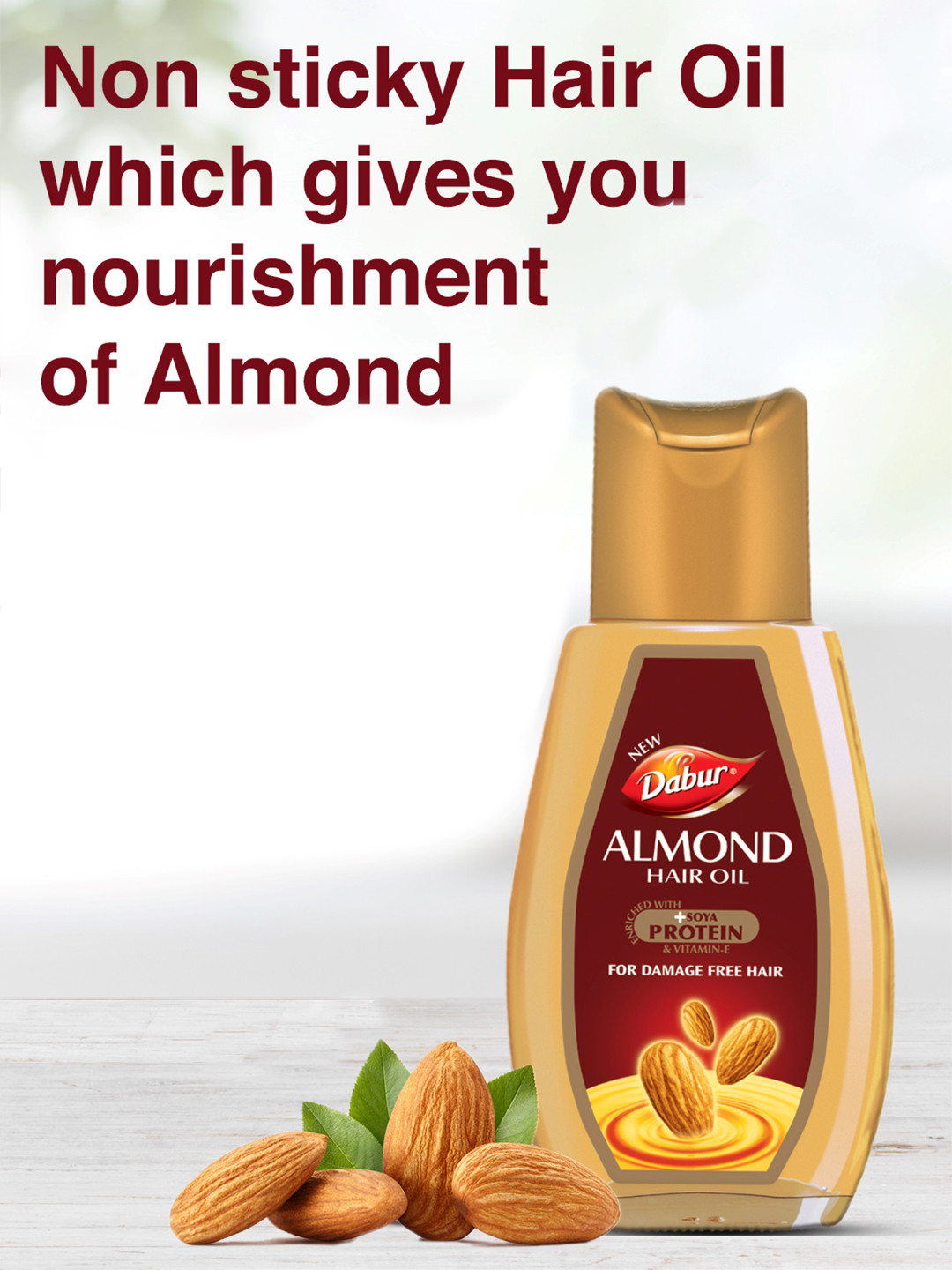 Buy Dabur Almond Hair Oil For Non Sticky Damage Free Hair With Soya Protein & Vitamin E 500ml - - Personal Care for Unisex - Image 7