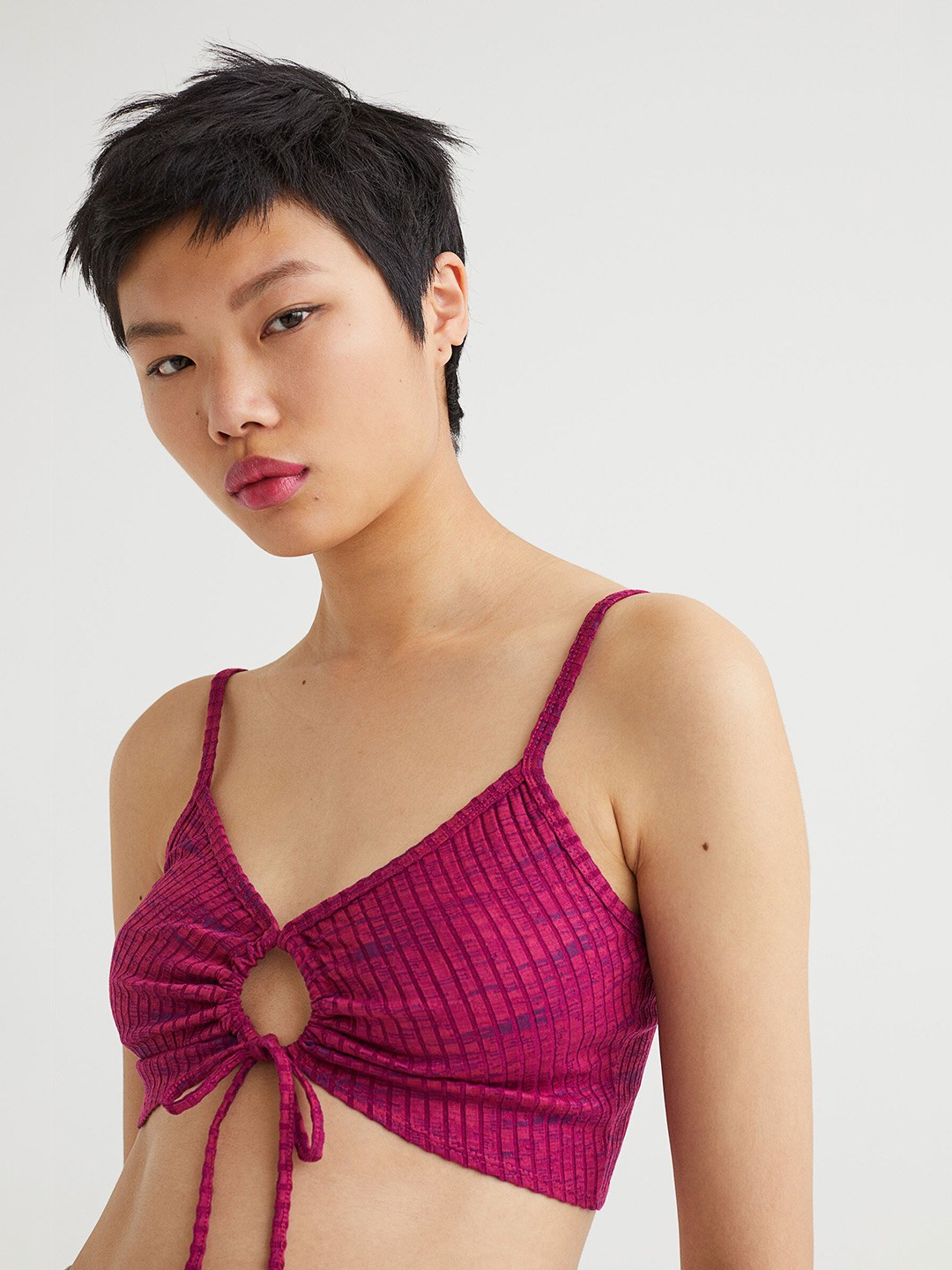 Top Fashion Products For Gen Z Women To Buy Online 7 H&Amp;M Women Pink Cut-Out Crop Top