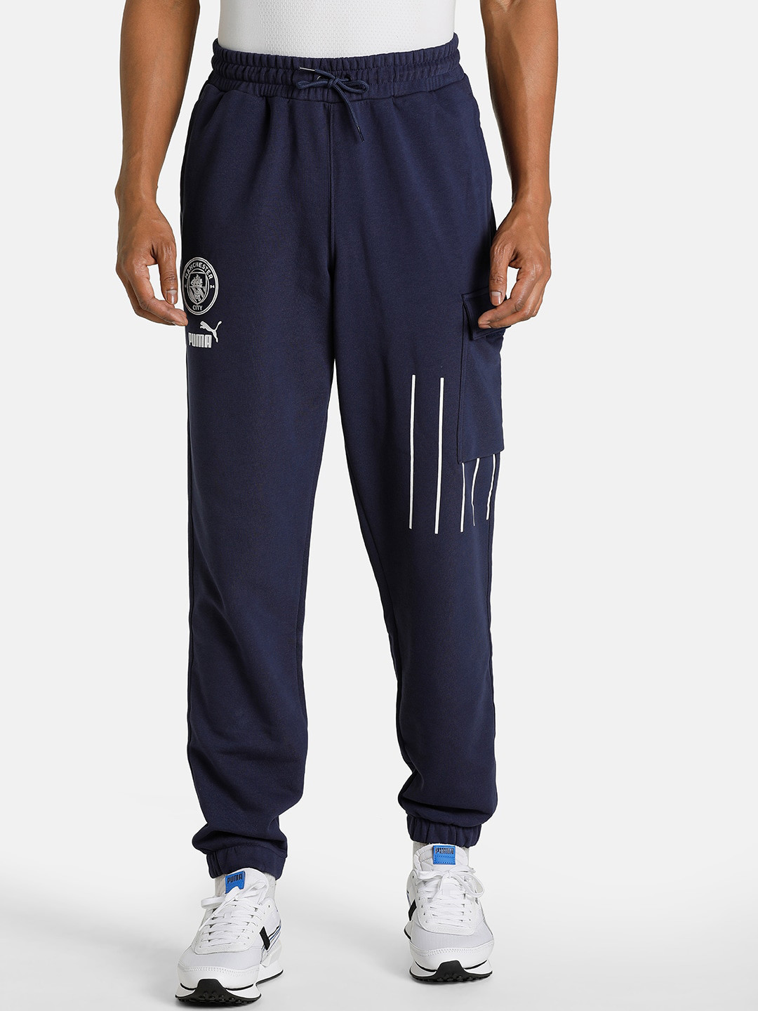 Puma Men Manchester City FC Ftbl Culture Regular Fit Football Track Pants