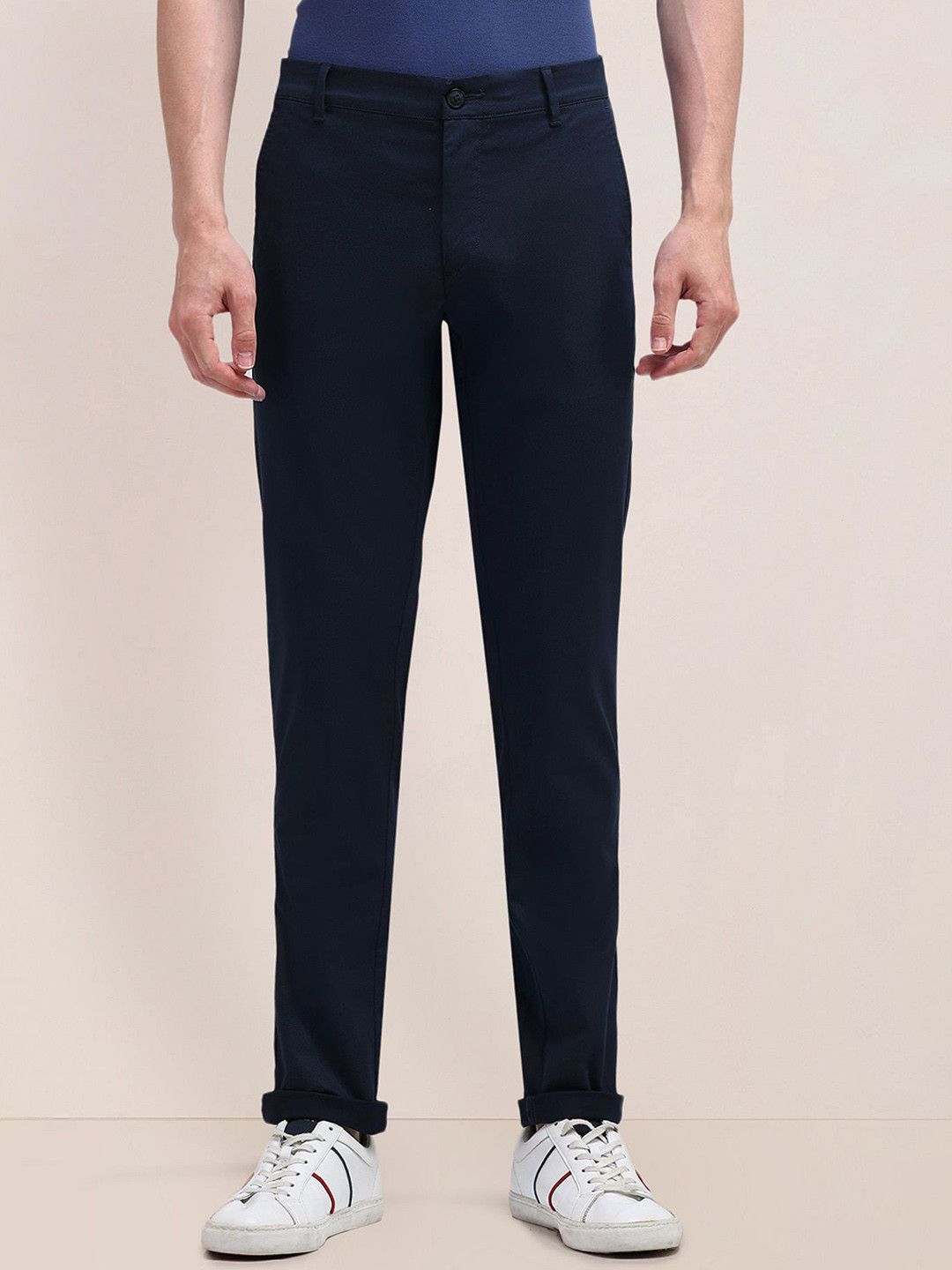 U.S. Polo Assn. Men Urban Slim Mid-Rise Slim Fit Chinos Trousers