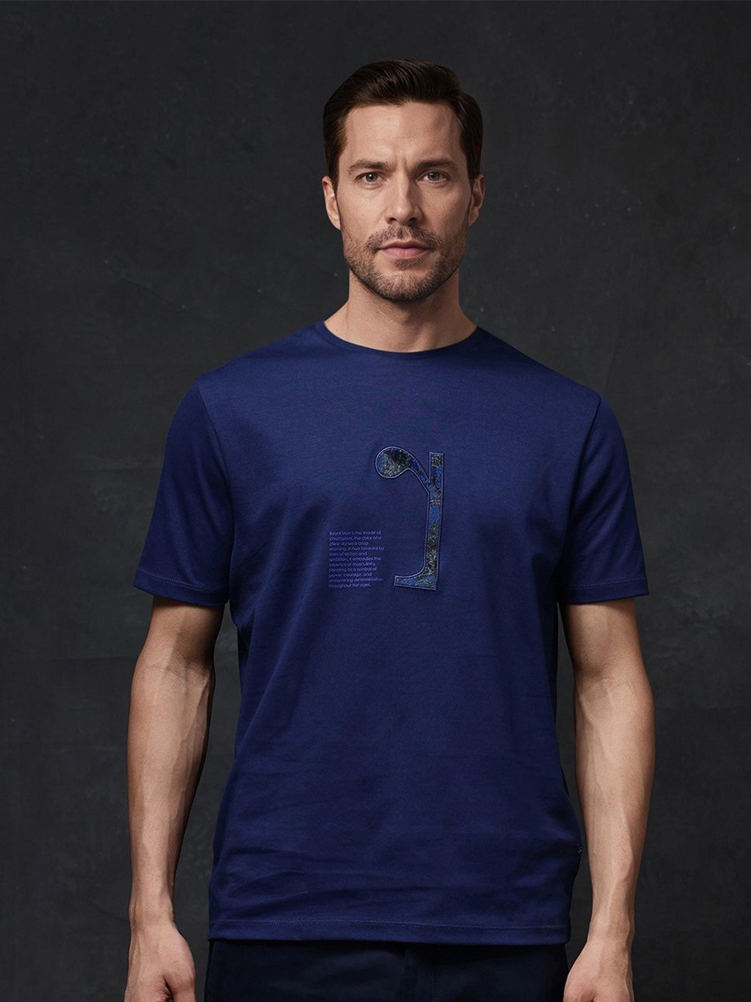 RARE RABBIT Men Typography Printed Round Neck T-Shirt