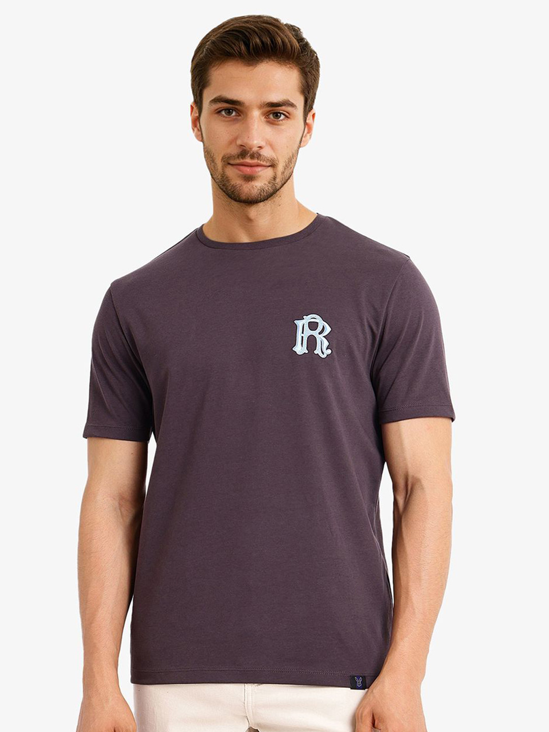 RARE RABBIT Lex Cotton Round Neck Short Sleeves T-shirt