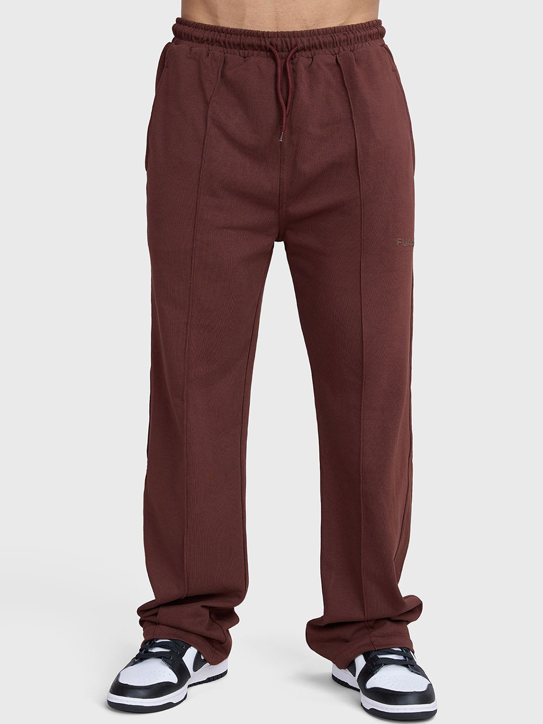 FUAARK Men Brown Mid-Rise Track Pants
