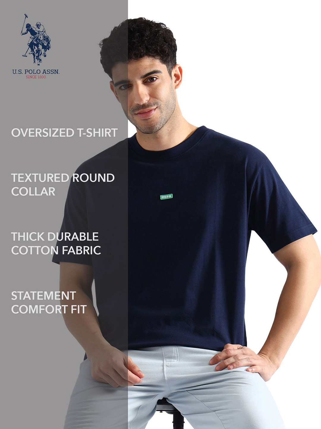 U.S. Polo Assn. Men's Cotton Oversized Lounge T-Shirt - Image 7