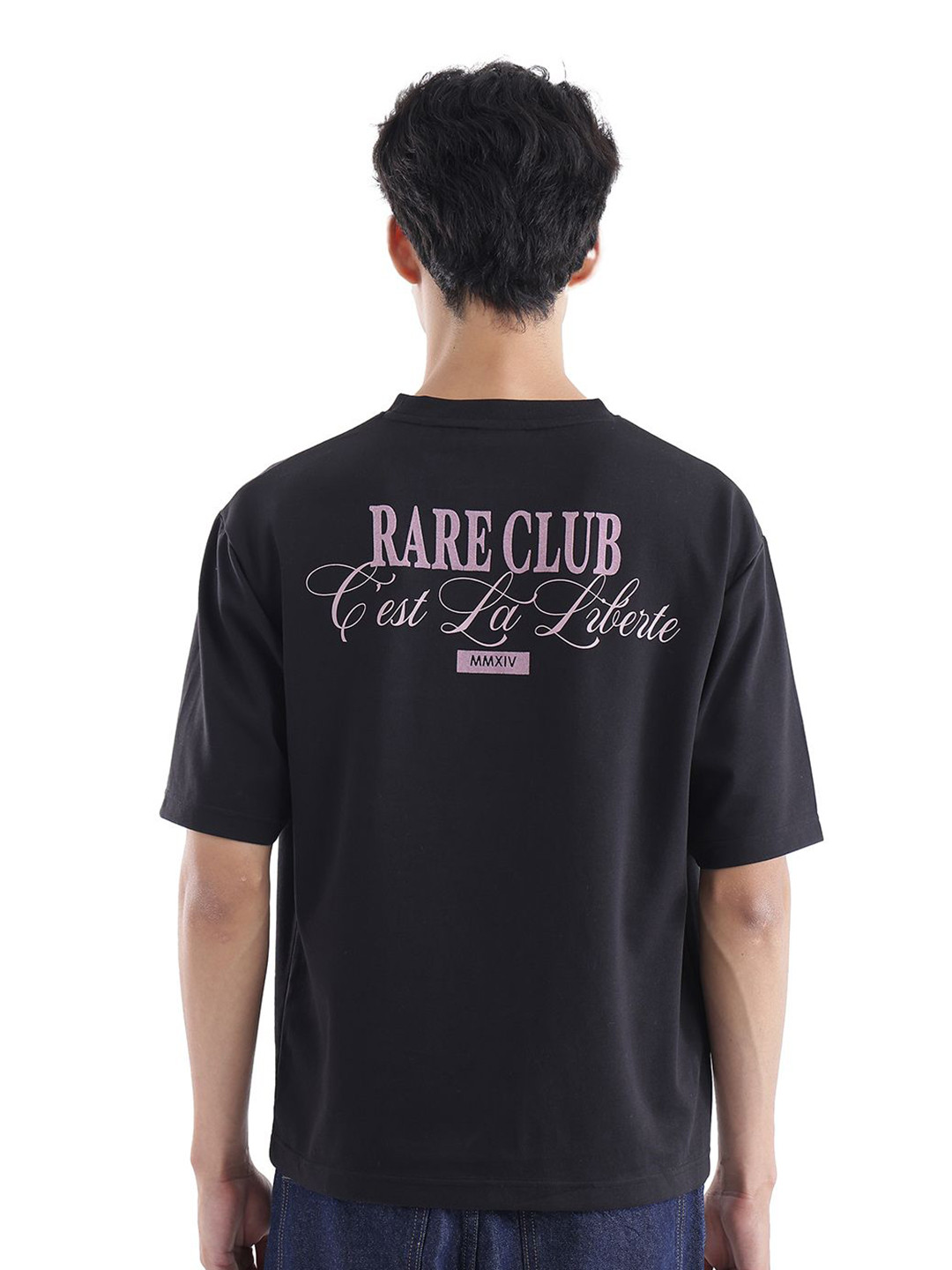 RARE RABBIT Men Typography Printed Round Neck T-shirt