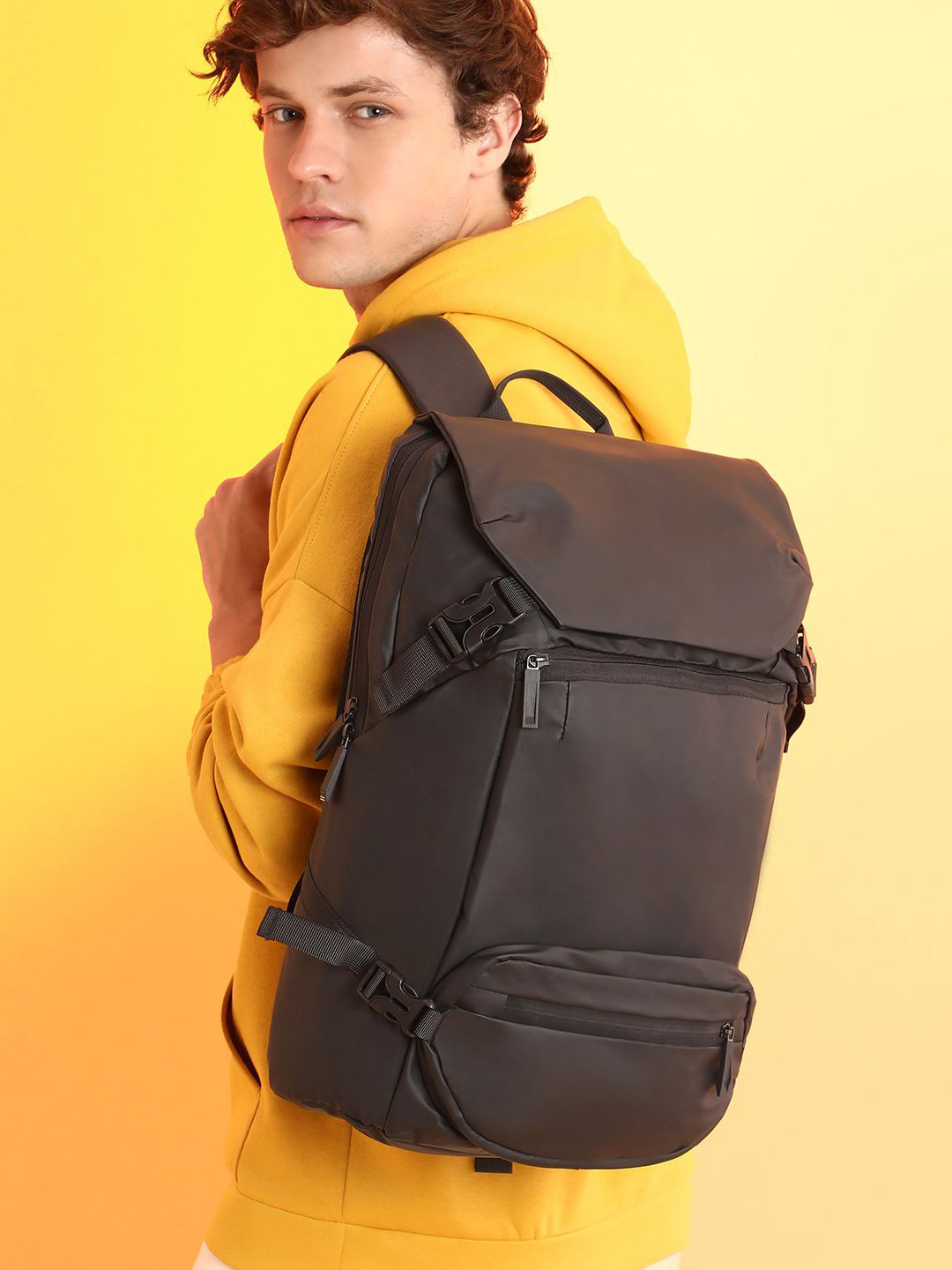French Accent Men Ergonomic Shoulder Straps Backpack