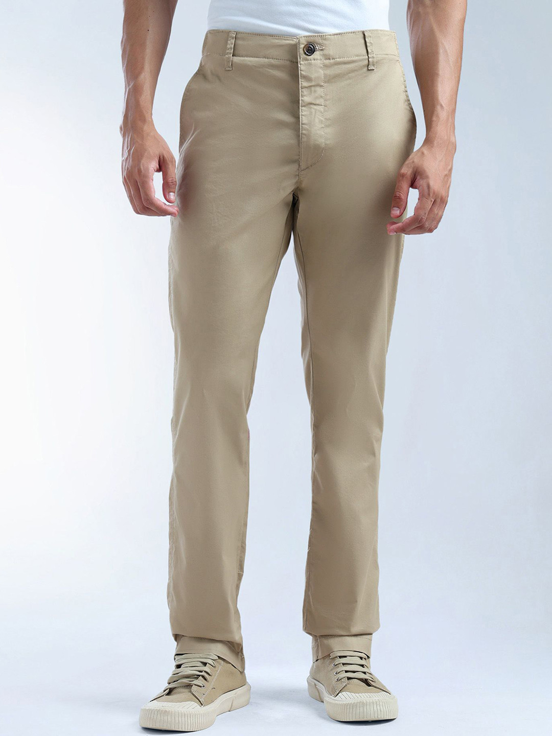 Flying Machine Men Classic Straight Fit Chinos Trousers