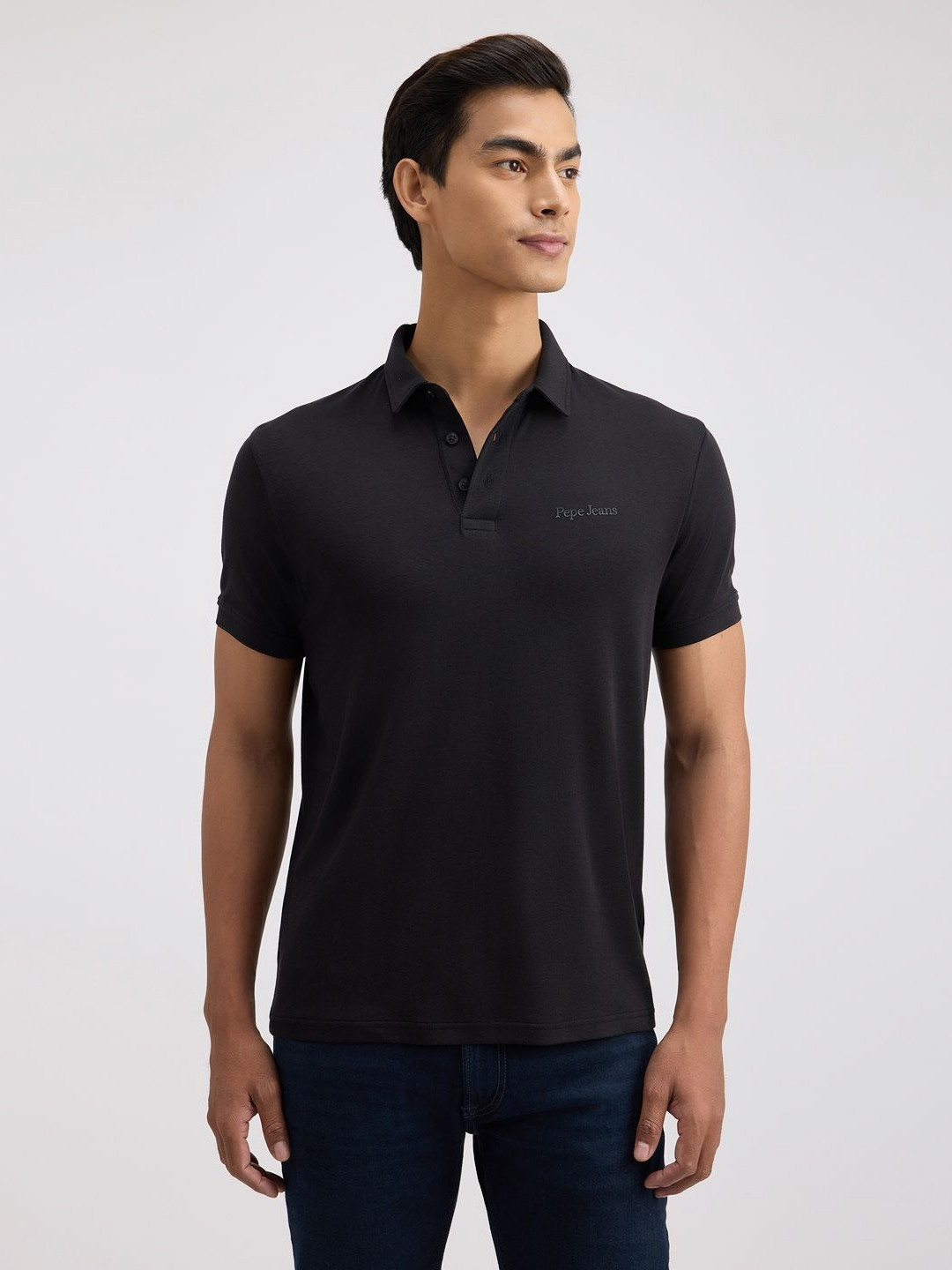 Pepe Jeans Men Solid Pure Cotton T-shirt