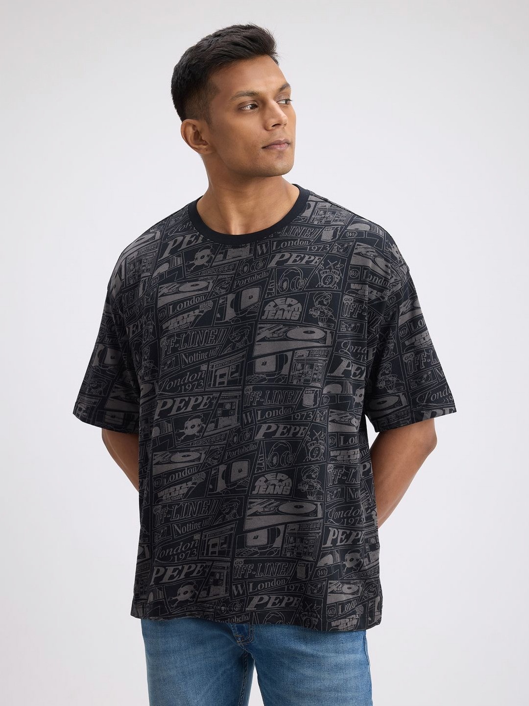 Pepe Jeans Men Printed Pure Cotton T-shirt