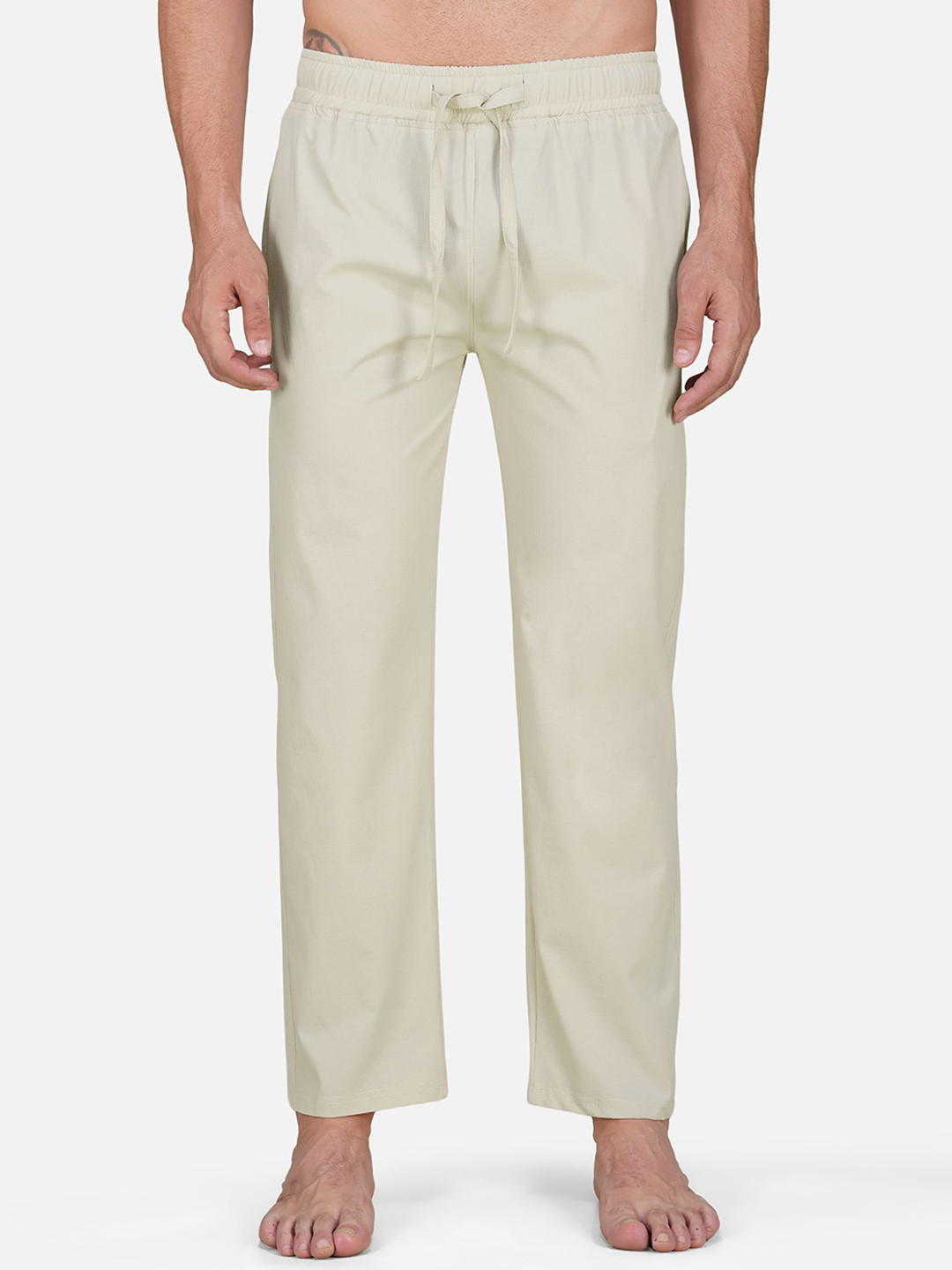 Jibumi Men Cotton Mid Rise Track Pants