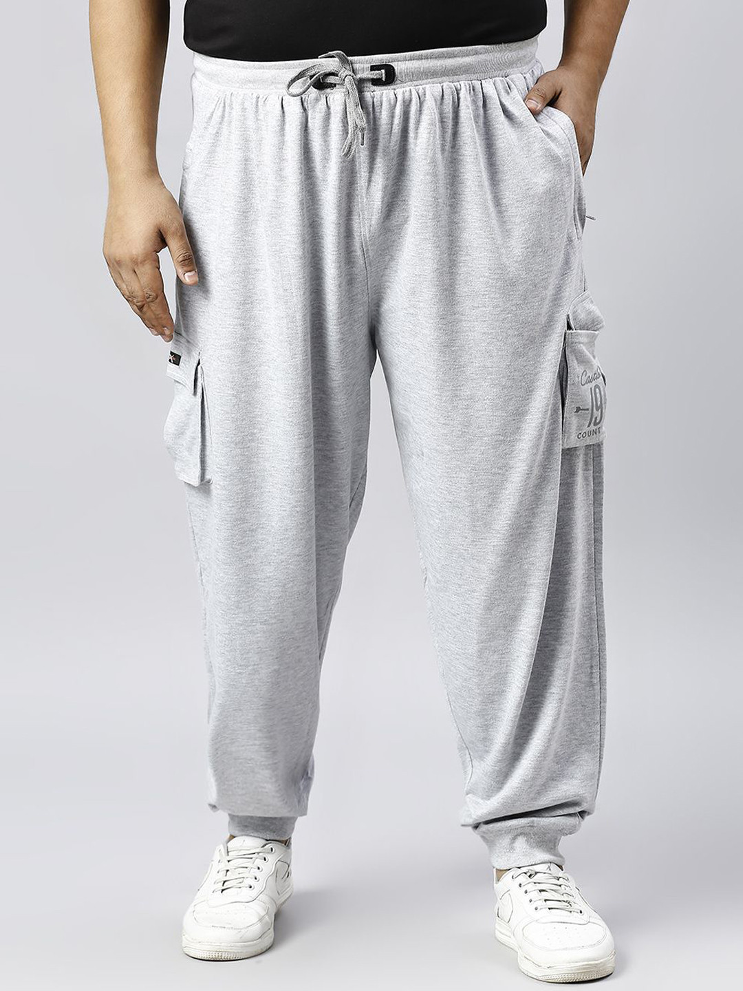 Xmex Men Plus Size Cargo Style Trackpants