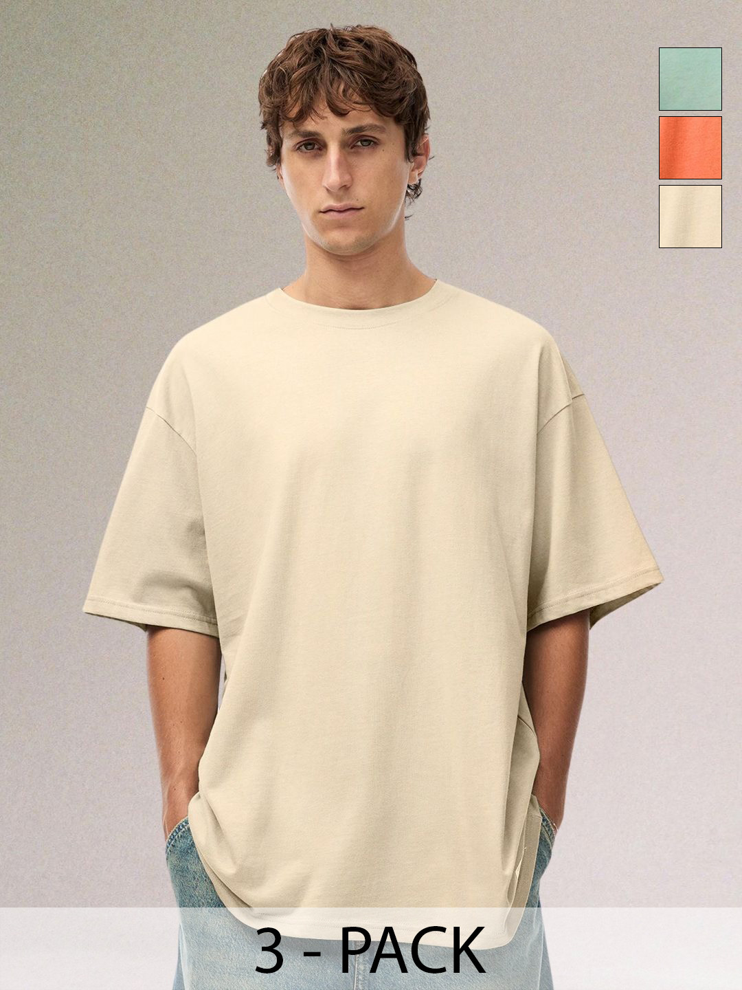 PRONK Men Oversized Casual T-shirt