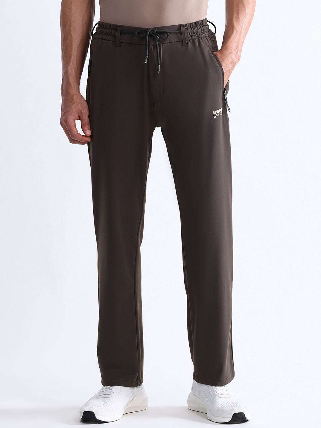 USPA Sport Men Slim-Fit Mid-Rise Track Pant