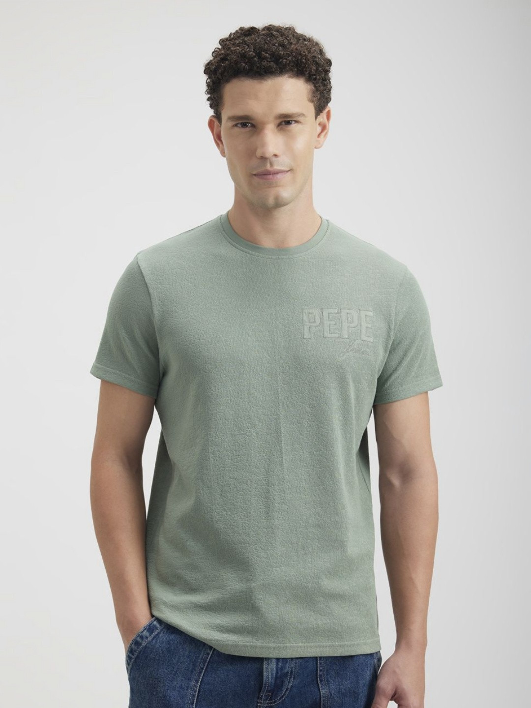 Pepe Jeans Men  EmbroideShort Sleeve T-Shirt