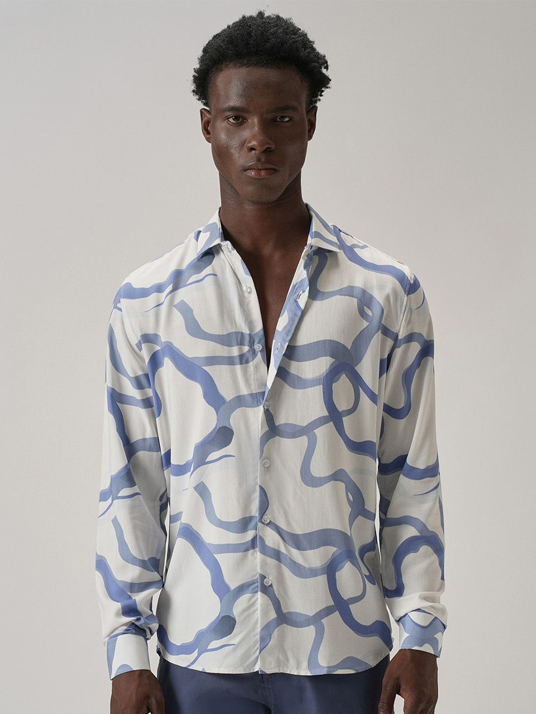 Banana Club Men Classic Slim Fit Opaque Printed Casual Shirt