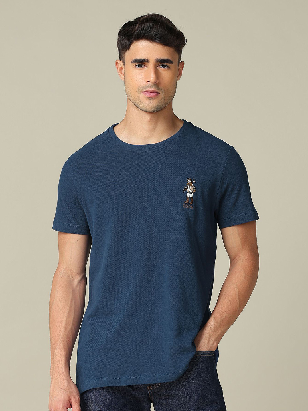 U.S. Polo Assn. Round Neck Pure Cotton Regular Fit T-shirt