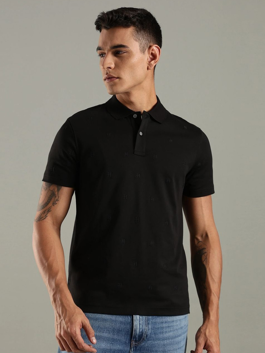 Tommy Hilfiger Men Solid Polo Collar T-shirt