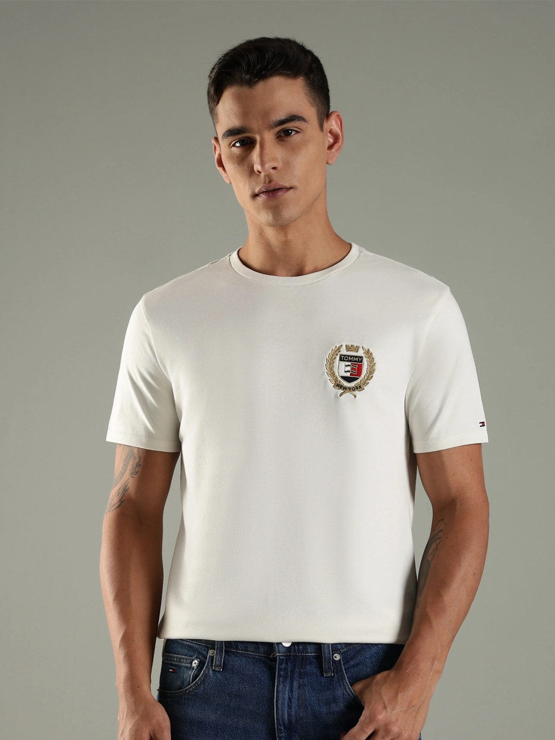 Tommy Hilfiger Men Brand Logo Printed T-shirt