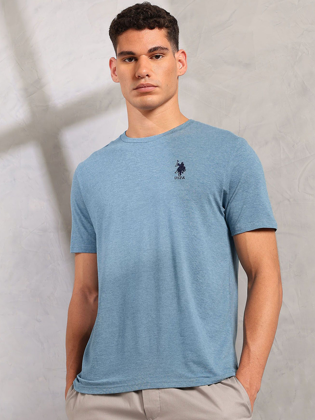 U.S. Polo Assn. Men Round Neck Printed T-Shirt