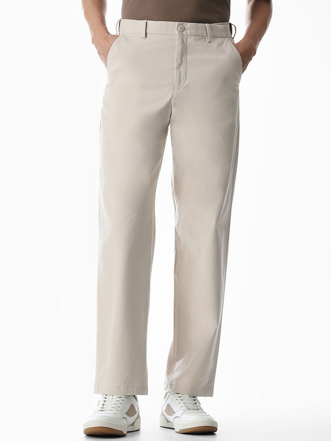 Jack & Jones Men Mid Rise Regular Fit Trousers