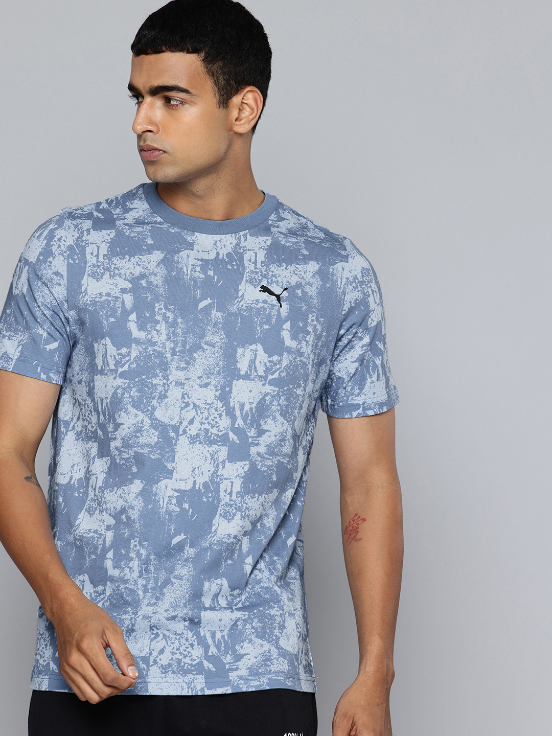 Puma Abstract Printed Pure Cotton T-Shirt