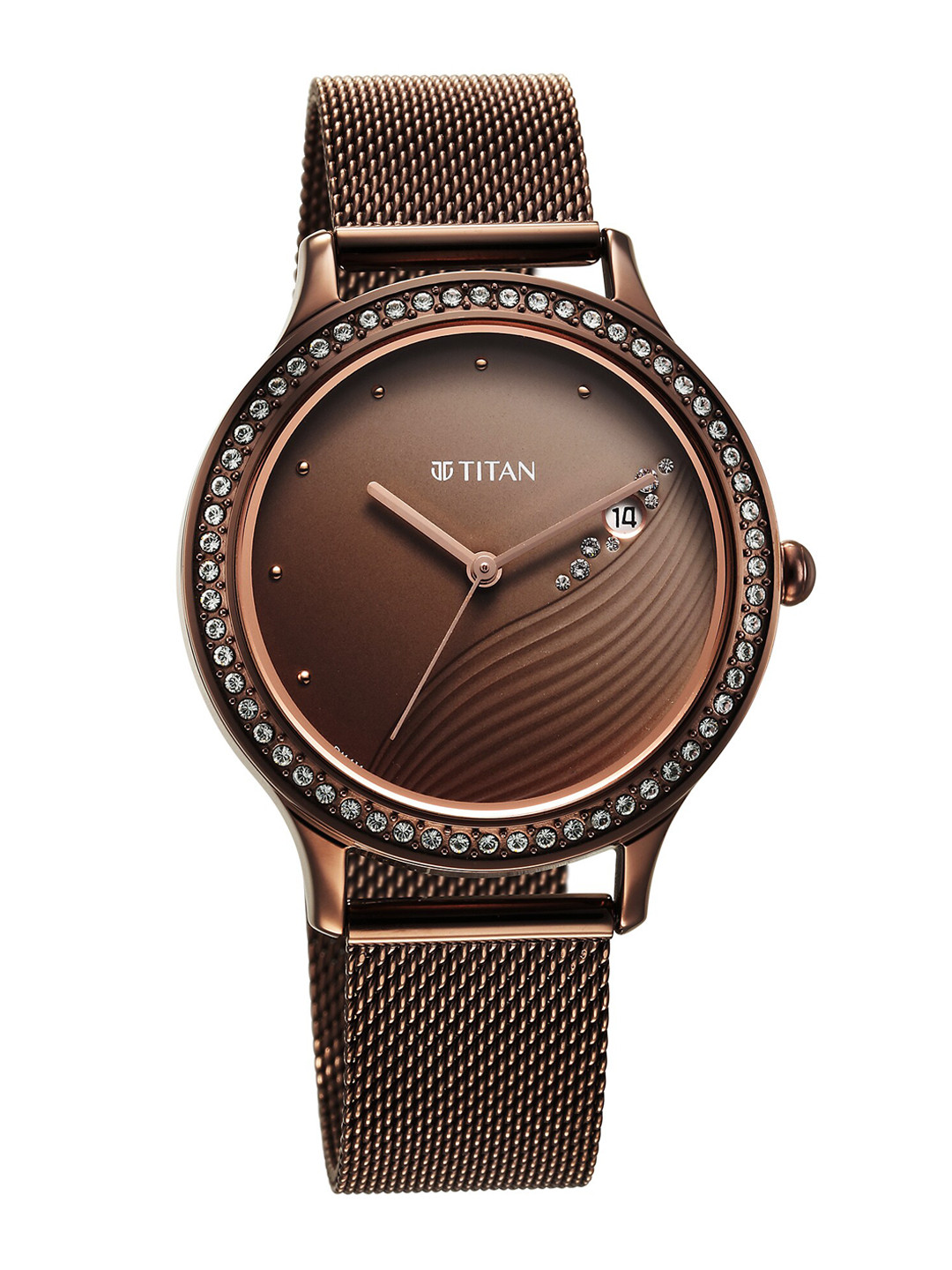 Titan Purple Glam It Up Quartz Analog With Brown Dial Watch For Women - Nt2634qm01 - Image 3