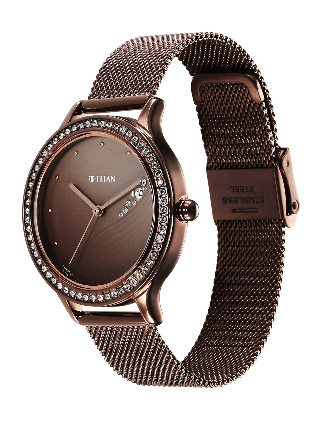 Titan Purple Glam It Up Quartz Analog With Brown Dial Watch For Women - Nt2634qm01 - Image 4