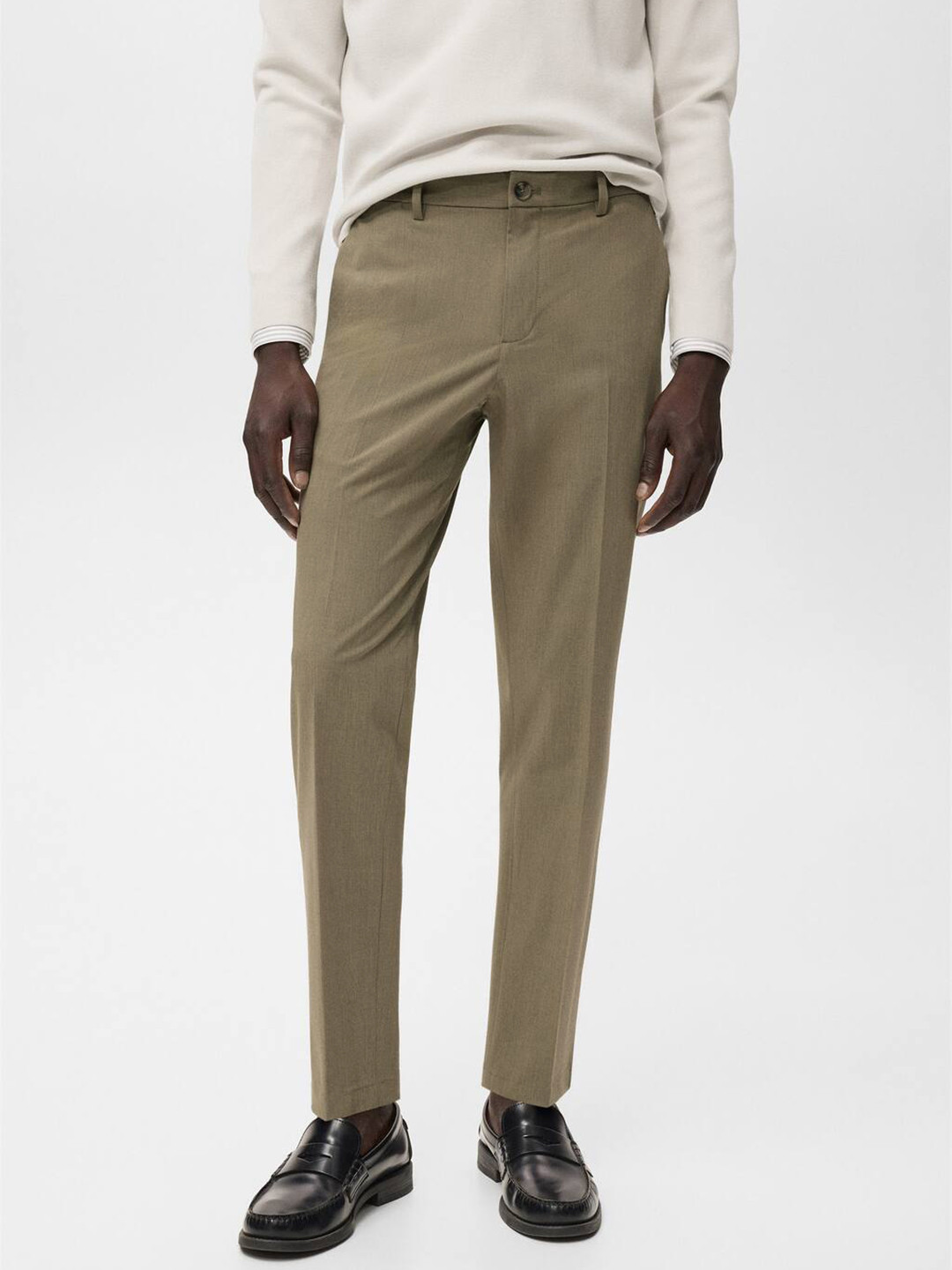 MANGO MAN Mid-Rise Cropped Semiformal Chinos