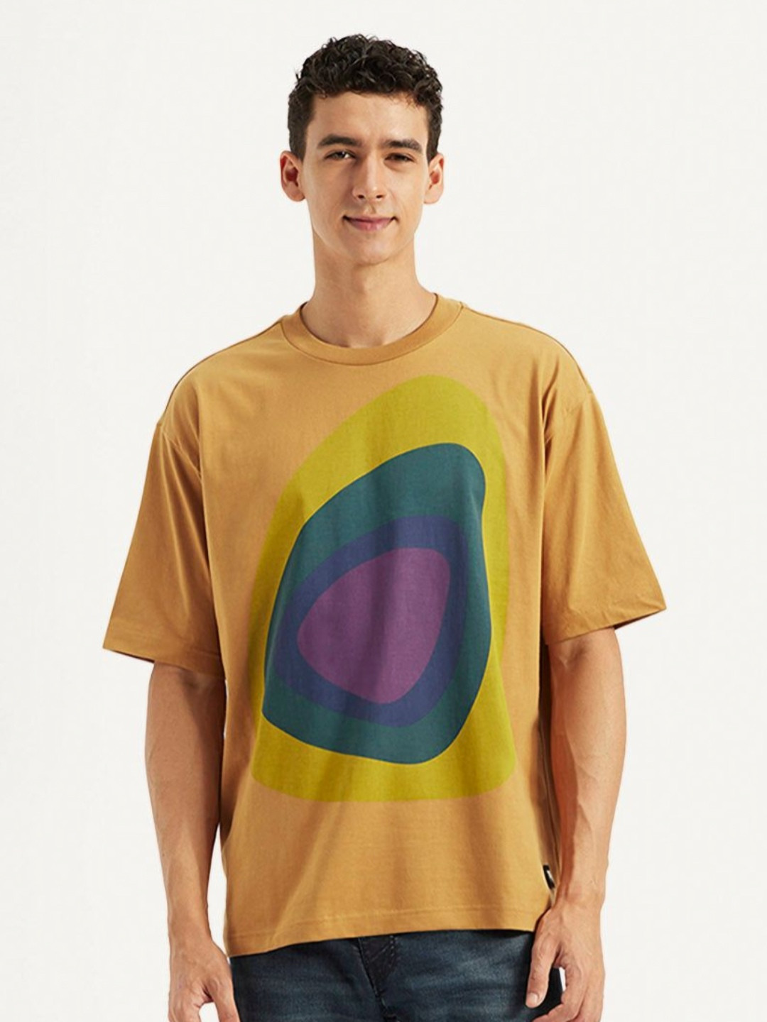 Levis Graphic Printed Round Neck Cotton Boxy Fit T-shirt