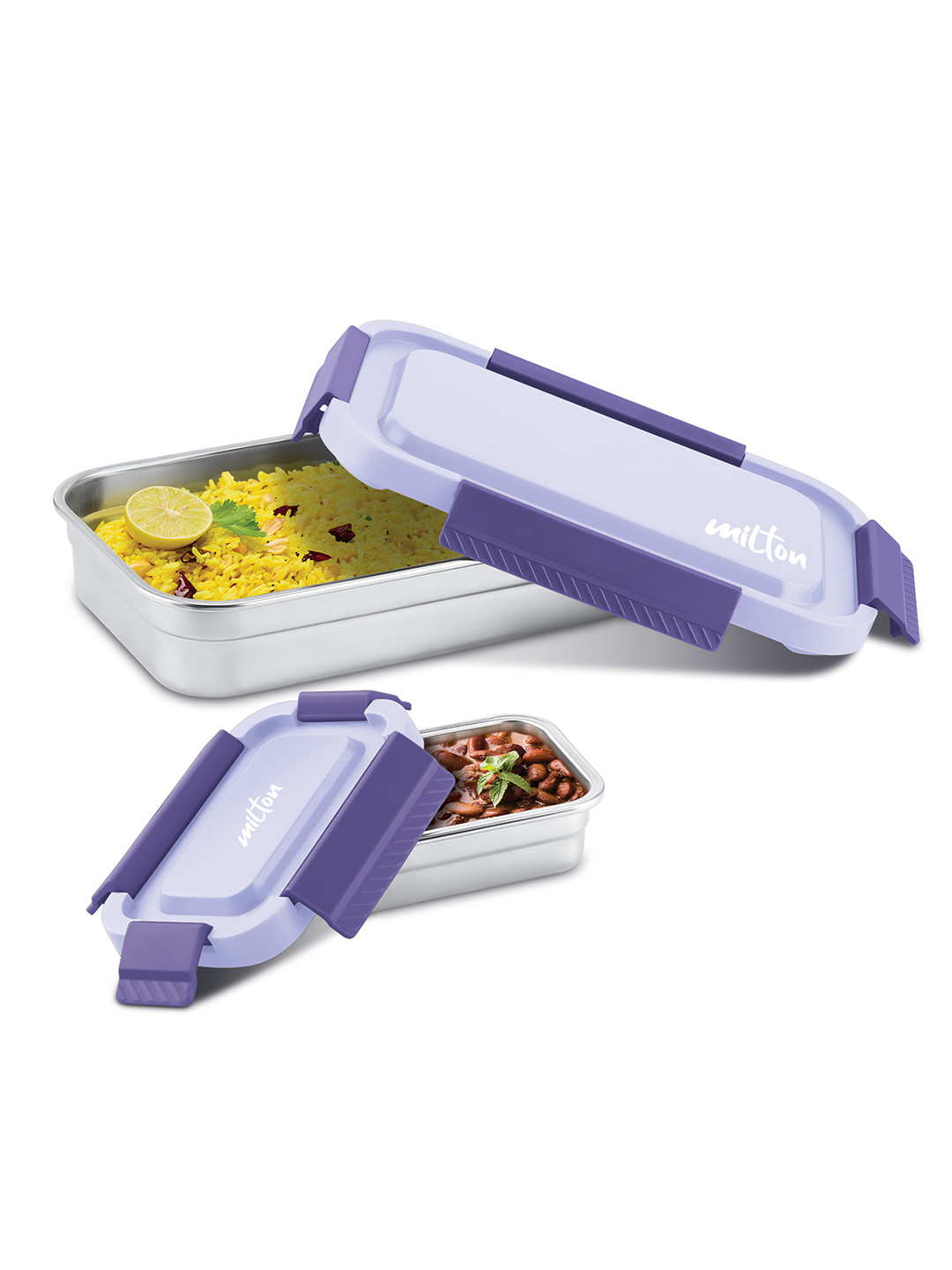 Milton Purple Stainless Steel Metro Meal Sr Lunch Box 950 ml - Image 1