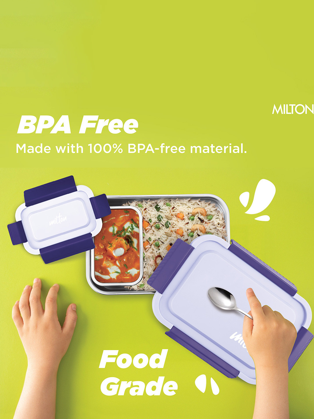 Milton Purple Stainless Steel Metro Meal Sr Lunch Box 950 ml - Image 4