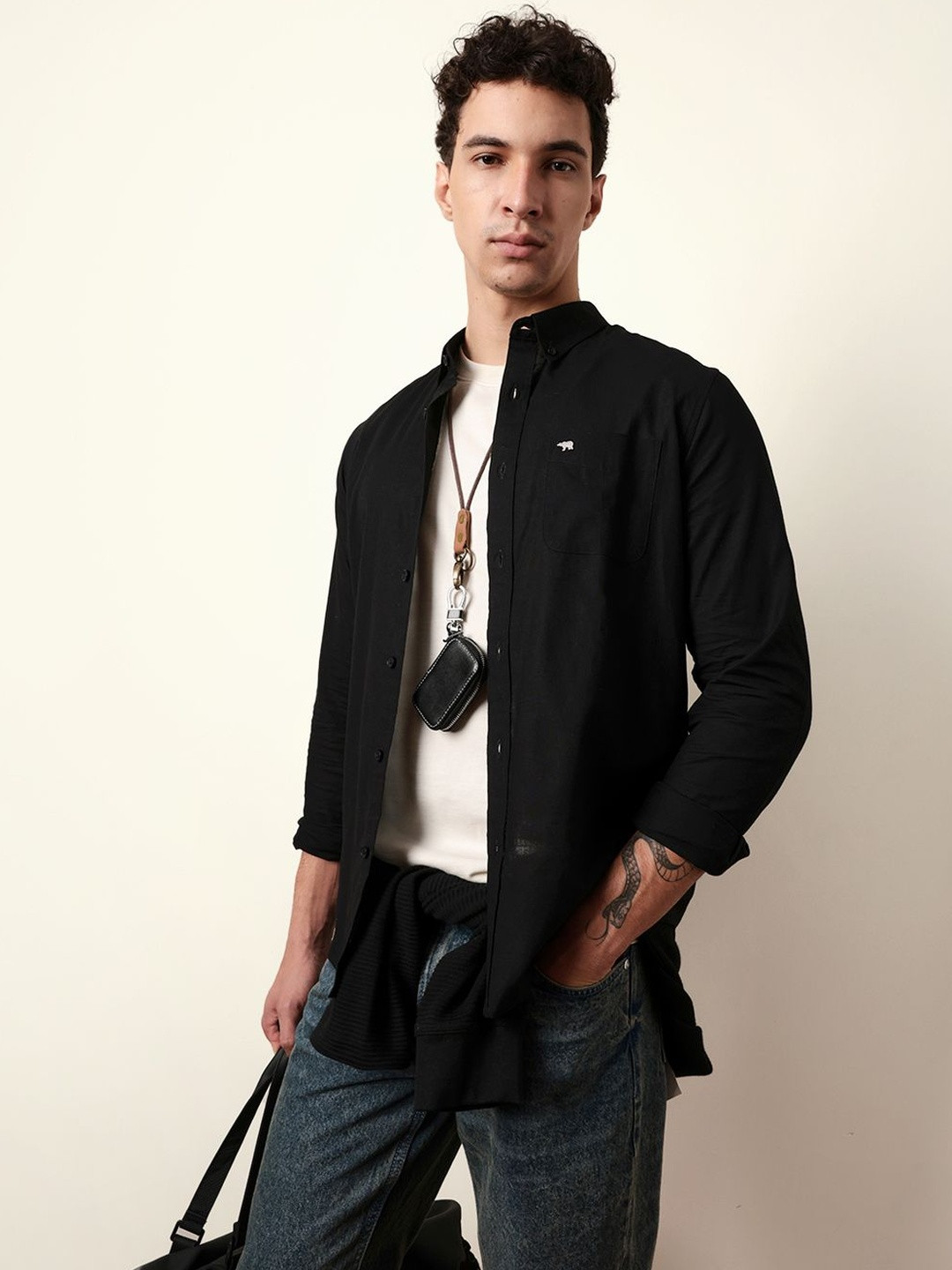 THE BEAR HOUSE Men Casual Shirt