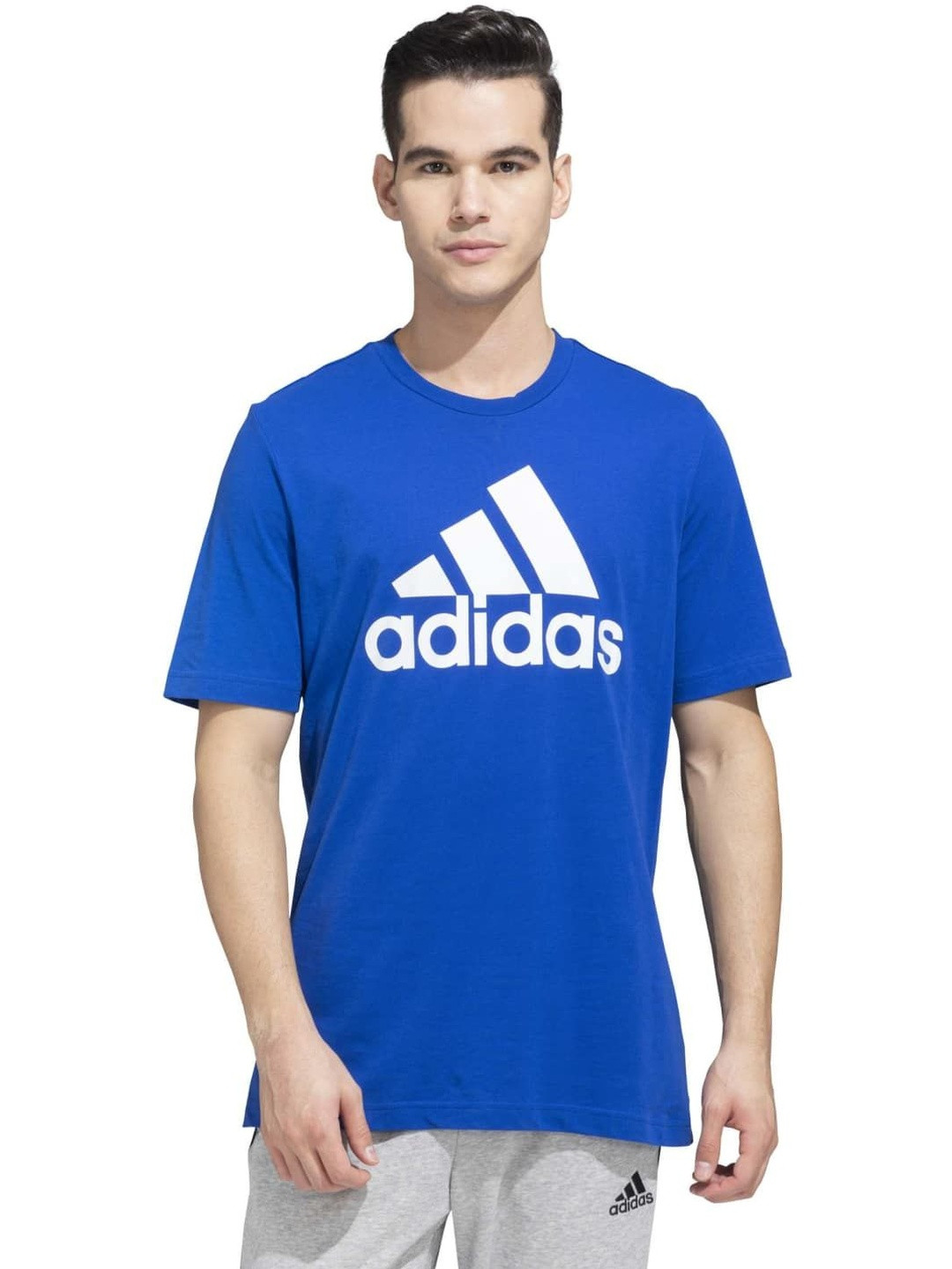 ADIDAS Printed Cotton Round Neck T-Shirt