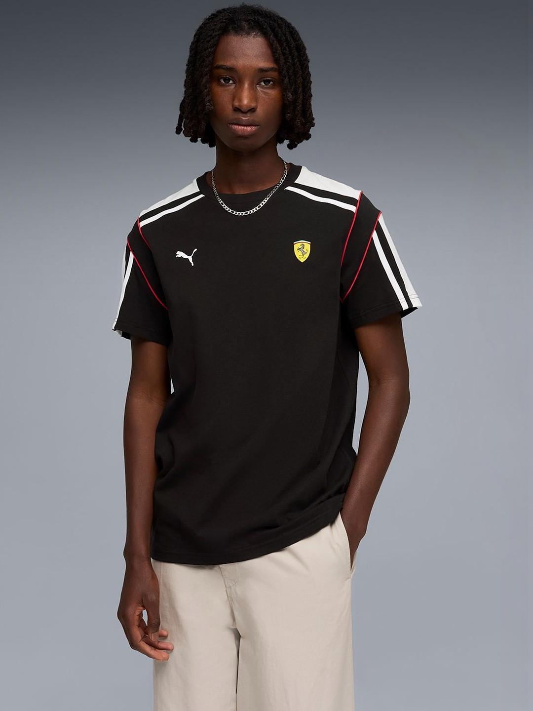 Scuderia Ferrari Men's Colorblock Sleeves MT7 Tee