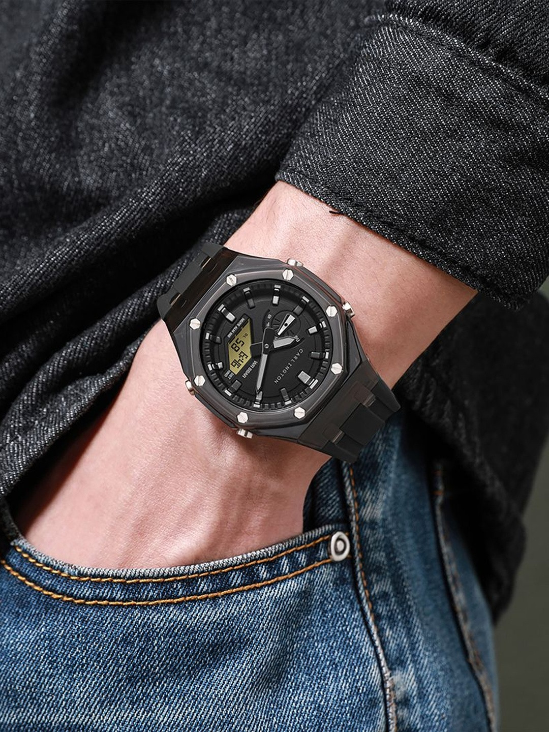 CARLINGTON Men Dial & Straps Analogue and Digital Multi Function - Image 3